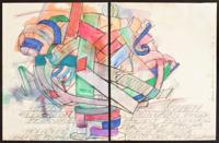 Dennis Oppenheim Diptych Painting, Original Work - Sold for $6,875 on 11-25-2017 (Lot 381).jpg